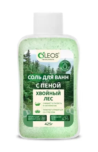ОЛЕОС соль-пена д/ванн 425г Хвойный лес (Олеос, РФ)