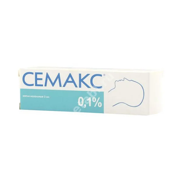 СЕМАКС капли наз. (фл.) 0.1% - 3мл N1 (Пептоген Инновационный НПЦ, РФ)