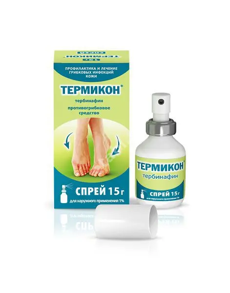 ТЕРМИКОН спрей д/наружн. прим. (фл.) 1% - 15г N1 (ОТИСИФАРМ, РФ)
