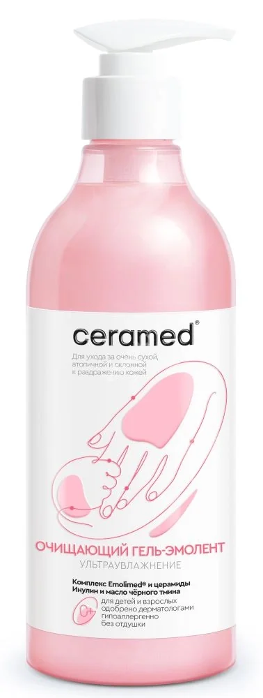 ЦЕРАМЕД (CERAMED) гель для тела очищ/увлаж д/очень сухой чувств. кожи склонной к раздражению 0м+ 400мл (Биг, РФ)