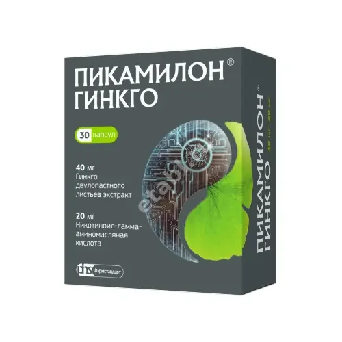 ПИКАМИЛОН ГИНКГО капс. 40мг+20мг N30 (Фармстандарт Лексредства, РФ)