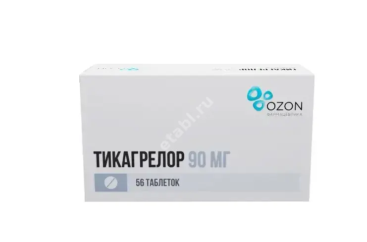 ТИКАГРЕЛОР табл. п.п.о. 90мг N56 (ОЗОН, РФ)