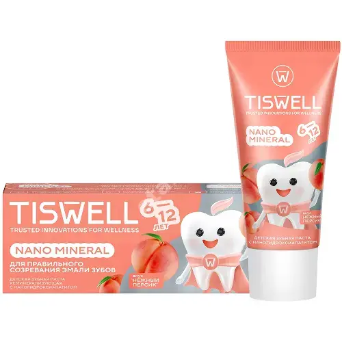 ТИСВЕЛ зубная паста реминерализующая/наногидроксиапатит 6+ 60г Нежный персик (ЮНИЛЕВЕР , РФ)