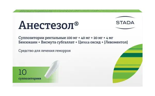 АНЕСТЕЗОЛ супп. рект. N10 (ШТАДА, РФ)