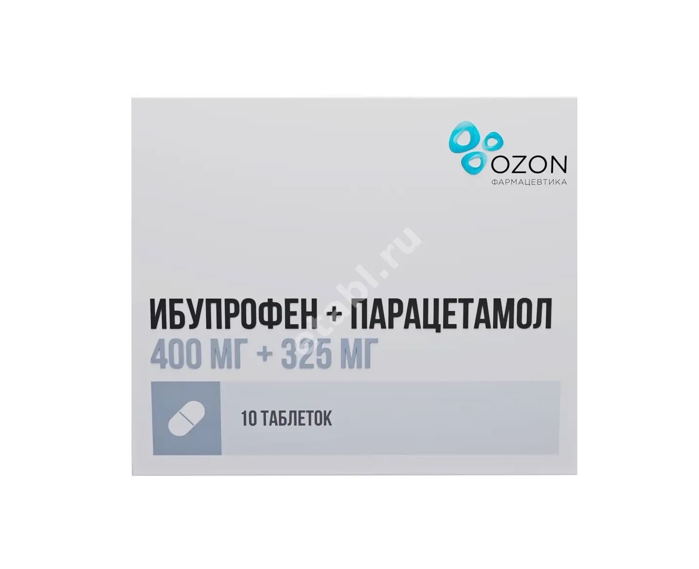 ИБУПРОФЕН+ПАРАЦЕТАМОЛ табл. п.п.о. 400мг+325мг N10 (ОЗОН, РФ)