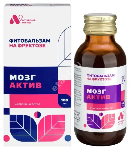 МОЗГ АКТИВ Алтайский нектар фитобальзам на фруктозе жидк. (фл.) 100мл N1 (Алтайский Нектар, РФ)