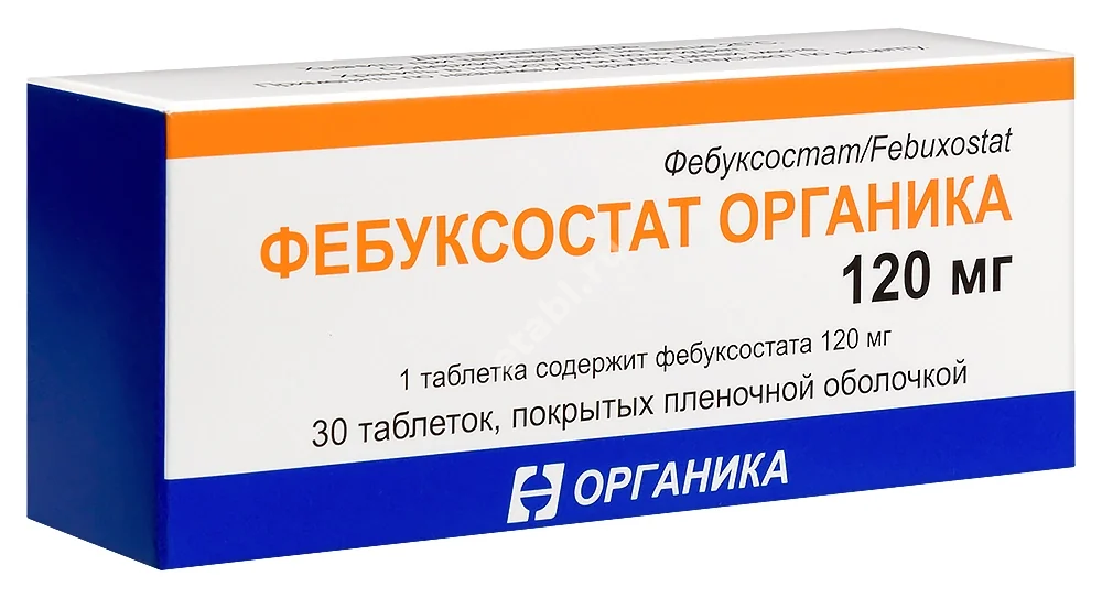 ФЕБУКСОСТАТ табл. п.п.о. 120мг N30 (Органика, РФ)