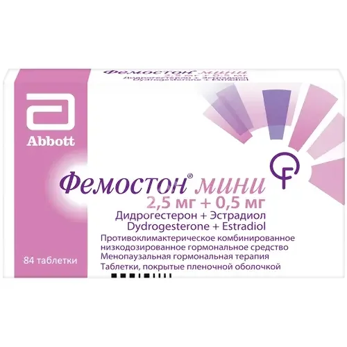 ФЕМОСТОН МИНИ табл. п.п.о. 2.5мг+0.5мг N84 (ЭББОТТ, НИДЕРЛАНДЫ)