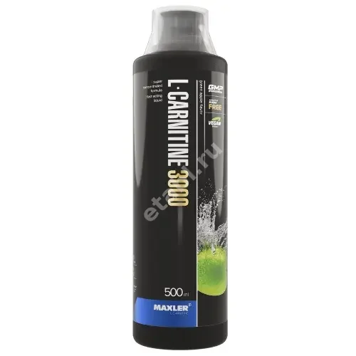 L-КАРНИТИН Макслер 3000 жидк. (фл.) 500мл N1 Зеленое яблоко (ДжиТиАй, ГЕРМАНИЯ)
