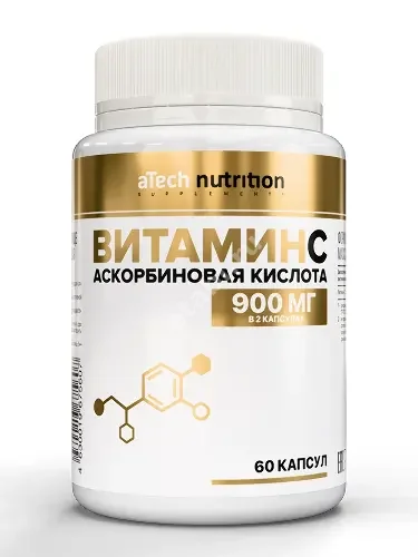 ВИТАМИН С Атеч Нутритион (aTech Nutrition) капс. 450мг - 0.62г N60 (Арсенал Атлета, РФ)