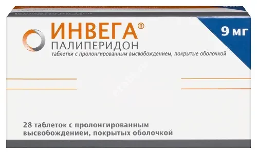 ИНВЕГА табл. пролонг. п.о. 9мг N28 (ДЖНС&ДЖНС, ИТАЛИЯ/ПУЭРТО-РИКО)