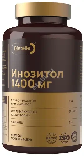 ИНОЗИТОЛ Диетель (Dietelle) капс. 0.87г N60 (Рубин, РФ)
