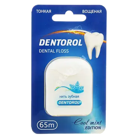 ДЕНТОРОЛ зубная нить вощеная 65м Мята (Фреш Минт Технолоджи, БЕЛАРУСЬ)