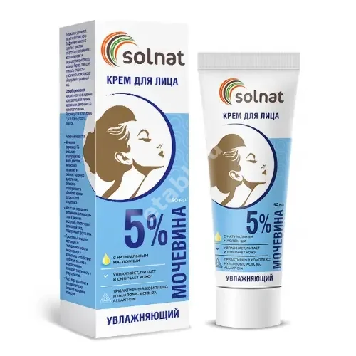 СОЛНАТ (SOLNAT) крем для лица увлаж мочевина 5% 50мл (Натуральные масла, РФ)