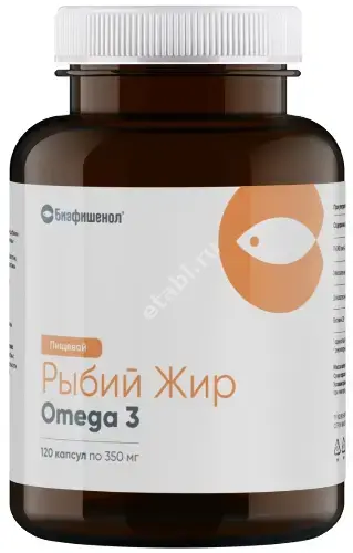 РЫБИЙ ЖИР Омега-3 Биафишенол капс. (банк.) 0.35г N120 (ЛетоФарм, РФ)