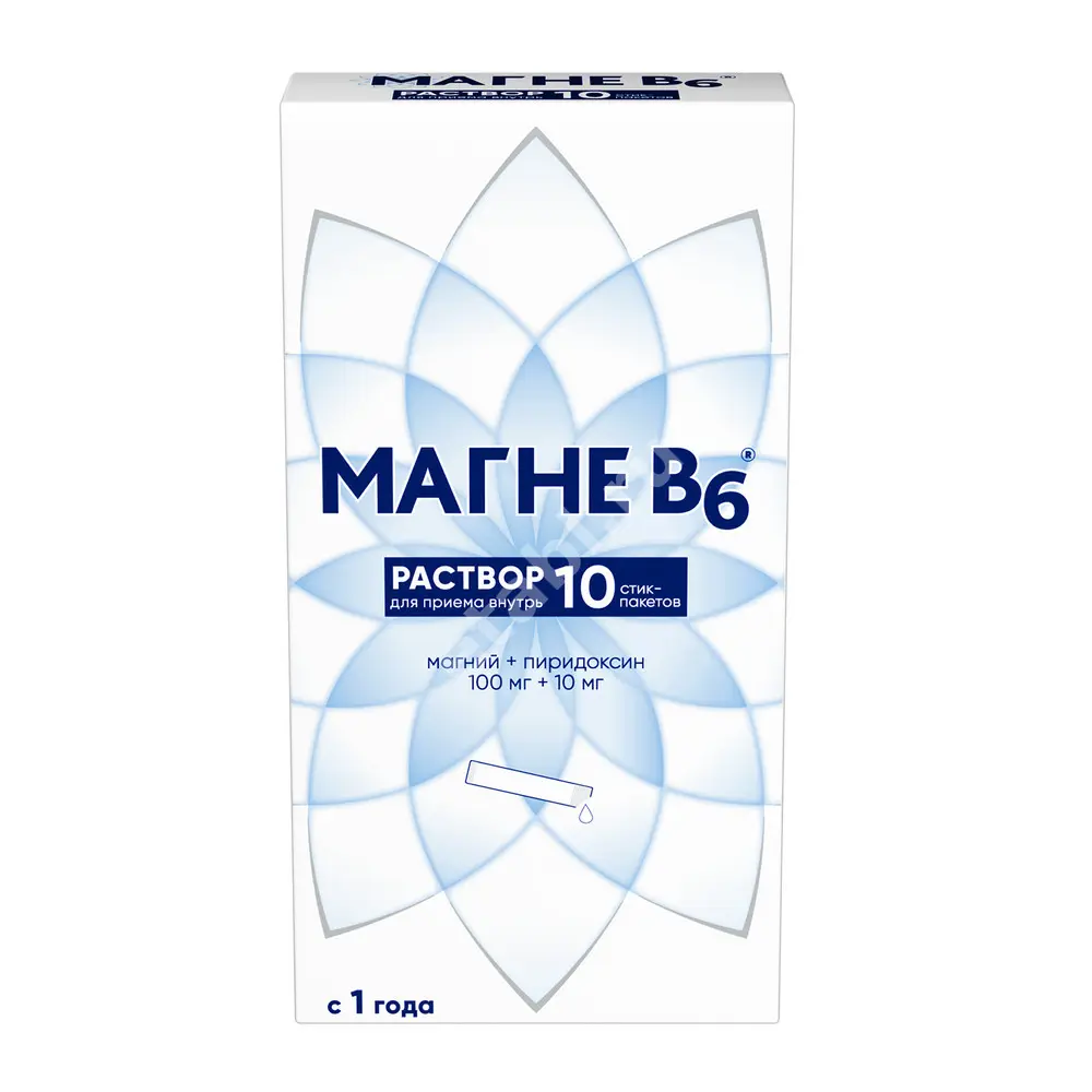 МАГНЕ В6 р-р д/внутр. прим. (стик) 10мл N10 (САНОФИ, ФРАНЦИЯ)
