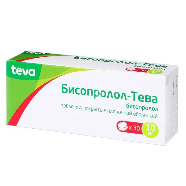 БИСОПРОЛОЛ табл. п.п.о. 10мг N30 (ТЕВА, РФ/ВЕНГРИЯ)