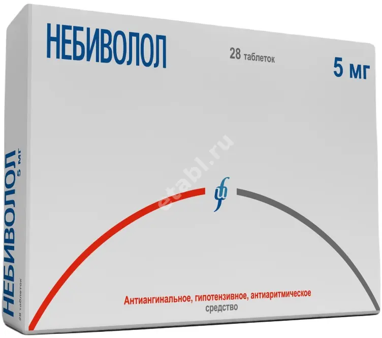 НЕБИВОЛОЛ табл. 5мг N28 (ИЗВАРИНО ФАРМА, РФ)