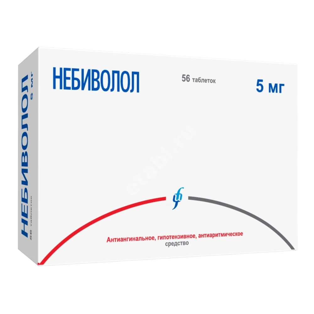 НЕБИВОЛОЛ табл. 5мг N56 (ИЗВАРИНО ФАРМА, РФ)