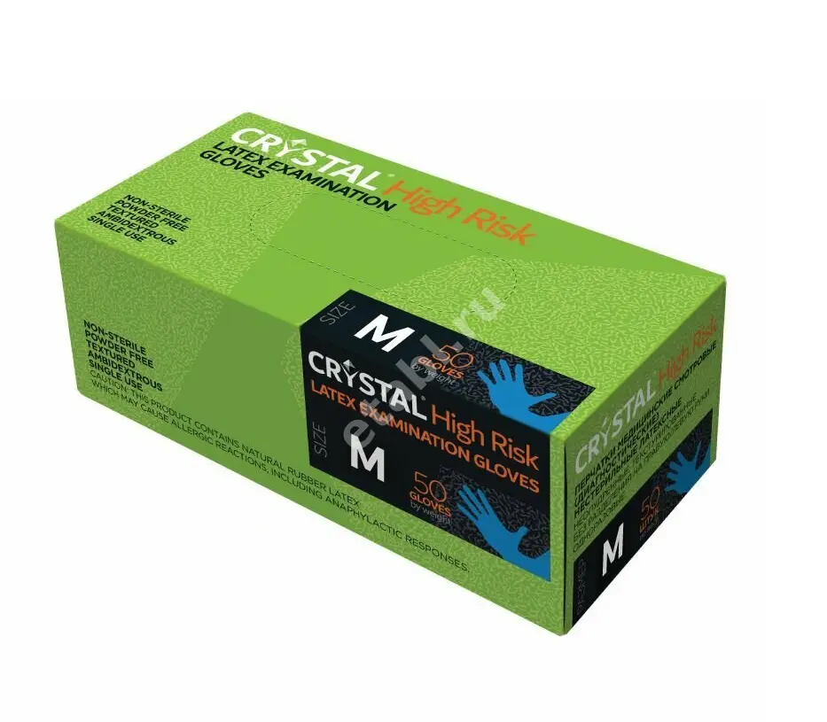 ПЕРЧАТКИ МЕДИЦИНСКИЕ нестер. латекс р.M (25пар) N50 (ХелиоМед, АВСТРИЯ)