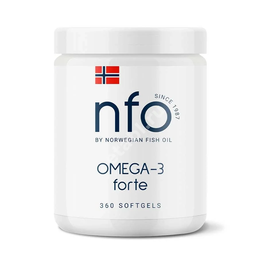 ОМЕГА-3 ФОРТЕ NFO капс. (банк.) 1.45г N360 (Фарматех, НОРВЕГИЯ)