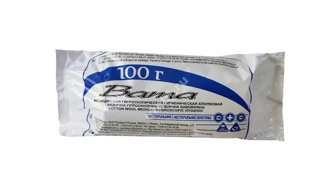 ВАТА хирургич. нестер. Зиг-заг 100г (Русвата ООО, РФ)