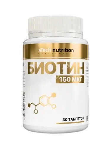 БИОТИН Атеч Нутритион (aTech Nutrition) капс. 0.3г N30 (Арсенал Атлета, РФ)