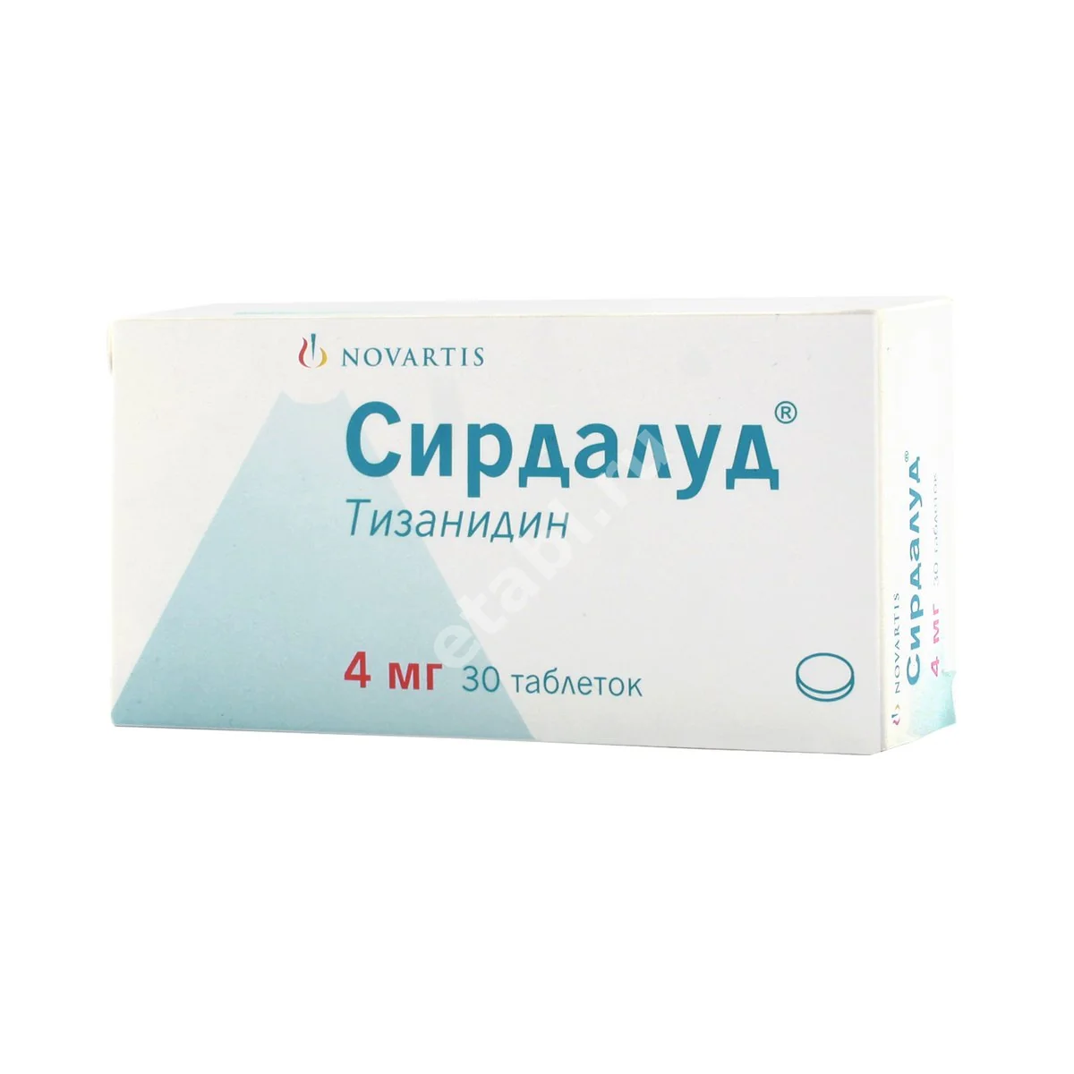 СИРДАЛУД табл. 4мг N30 (НОВАРТИС  ФАРМА, РФ/ТУРЦИЯ)