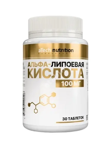 АЛЬФА-ЛИПОЕВАЯ КИСЛОТА Атеч Нутритион (aTech Nutrition) капс. 0.3г N30 (Арсенал Атлета, РФ)