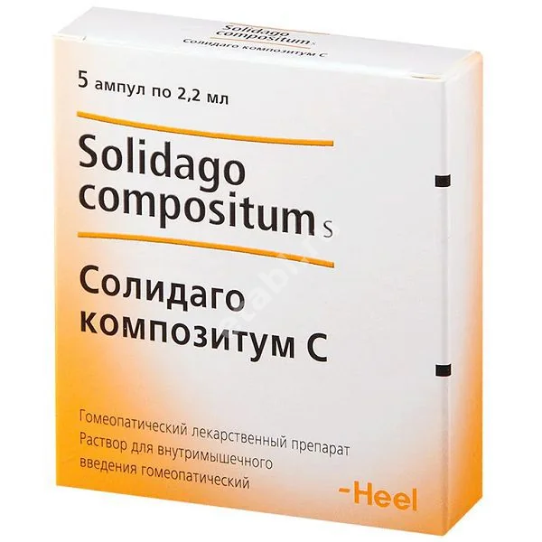 СОЛИДАГО КОМПОЗИТУМ C р-р для в/м введ. гомеопат. (амп.) 2.2мл N5 (Биологише Хайльмиттель Хеель, ГЕРМАНИЯ)