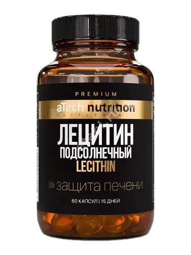 ЛЕЦИТИН Атеч Нутритион (aTech Nutrition) капс. 0.7г N60 (Арсенал Атлета, РФ)