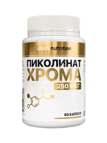 ХРОМА ПИКОЛИНАТ Атеч Нутритион (aTech Nutrition) капс. (банк.) 0.45г N60 (Арсенал Атлета, РФ)