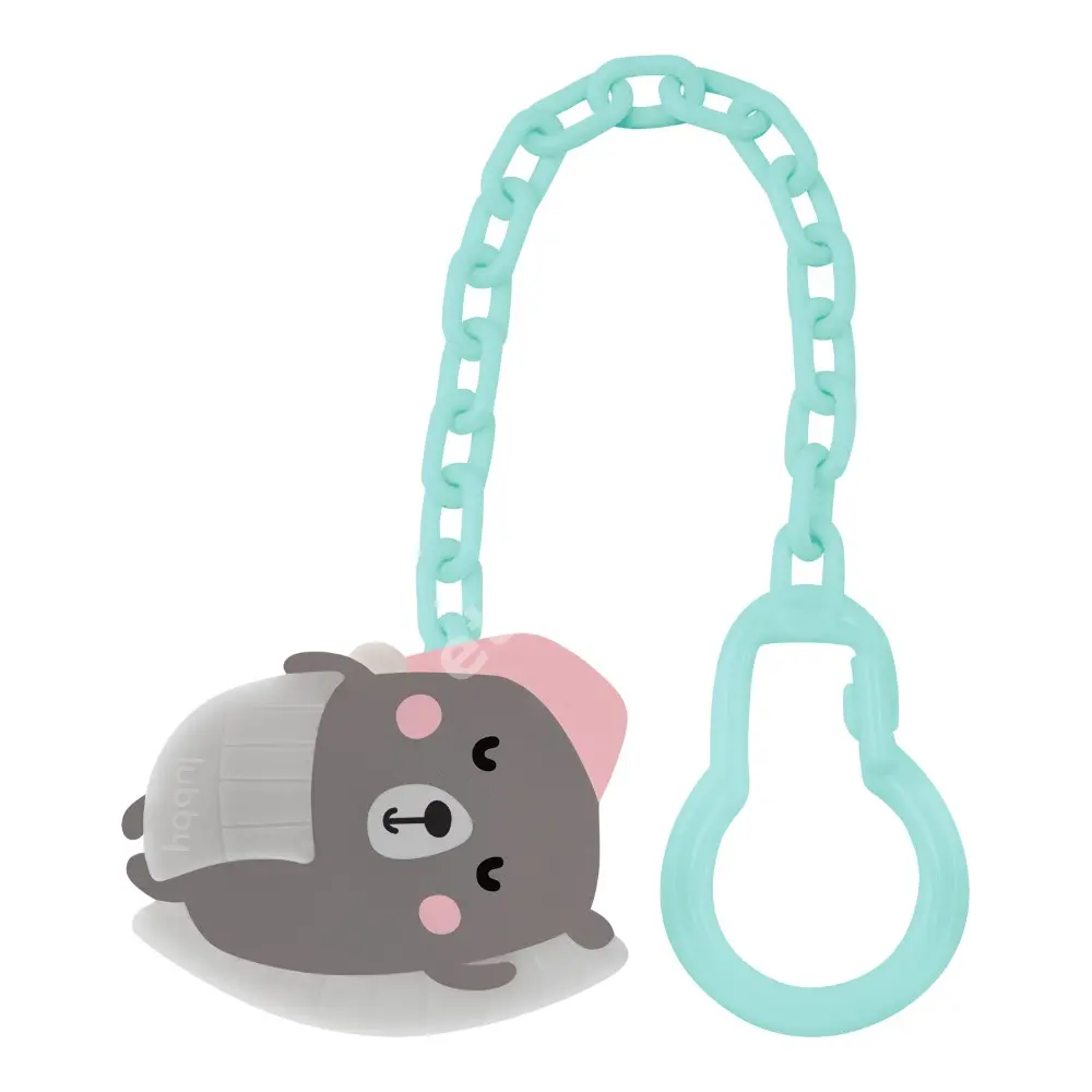 ЛАББИ (Lubby) держатель д/пустышки на цепочке 0м+ 28404 Медведь (Нингбо Бейрксин Беби Аксессуар, КИТАЙ)