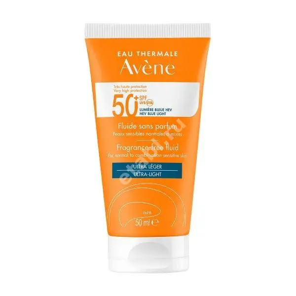 АВЕН (AVENE) Solaire флюид для лица/шеи солнцезащитный б/отдушек 50мл SPF50+ (ПЬЕР ФАБР, ФРАНЦИЯ)