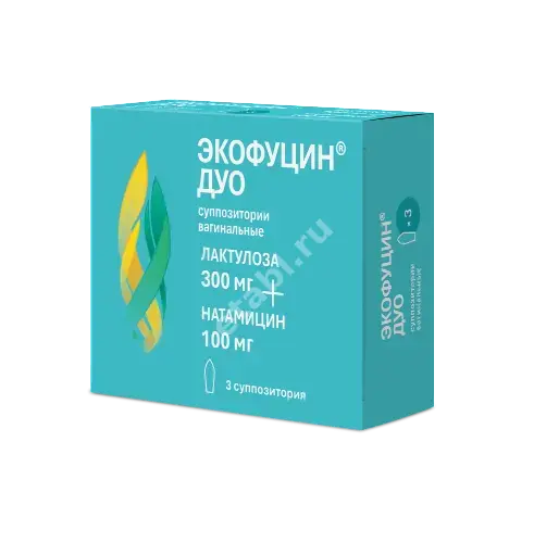 ЭКОФУЦИН ДУО супп. ваг. 300мг+100мг N3 (АВВА, РФ)