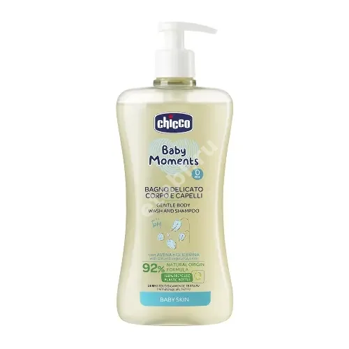 ЧИККО (Chicco) Baby Moments пена для волос/тела нежная 0м+ 500мл (Артсана, ИТАЛИЯ)