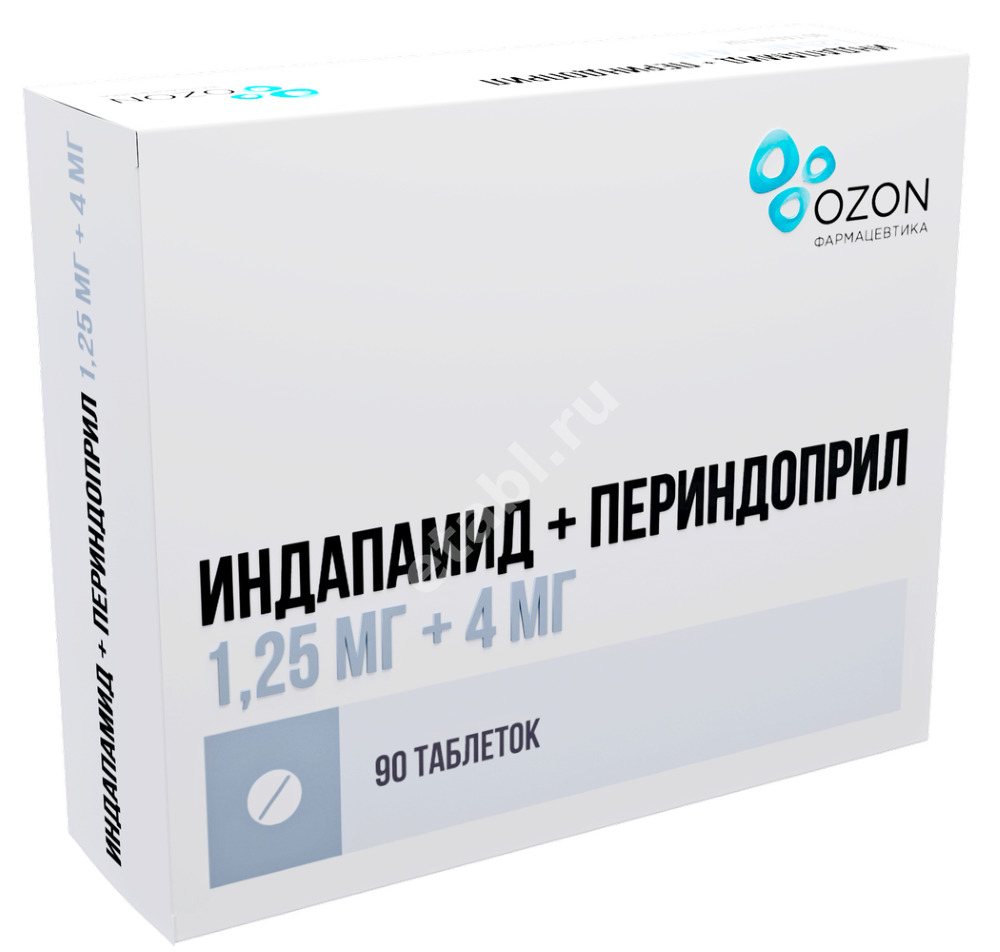 ИНДАПАМИД+ПЕРИНДОПРИЛ табл. 1.25мг+4мг N90 (ОЗОН, РФ)