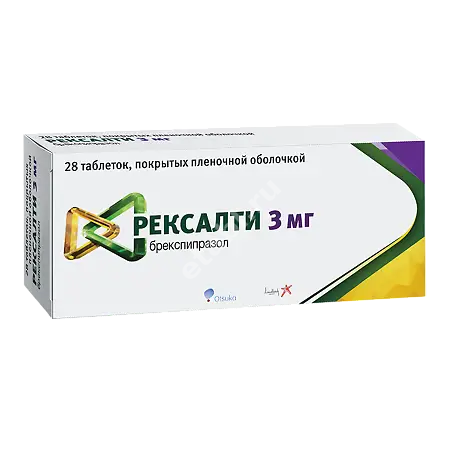 РЕКСАЛТИ табл. п.п.о. 3мг N28 (Оцука Фармасьютикал Ко.Лтд, ЯПОНИЯ)
