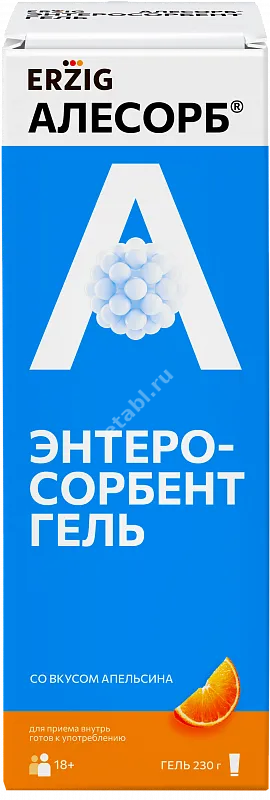 АЛЕСОРБ ЭНТЕРОСОРБЕНТ  Эрциг гель д/внутр. прим. (туба) 230г N1 Апельсин (ФАРМАФАБРИКА, РФ)