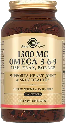 СОЛГАР Омега-3.6.9 капс. (банк.) 1 300мг - 1.84г N120 (ЭнЭйчЭс ЮЭс, США)