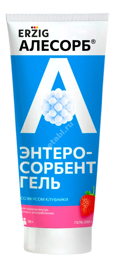 АЛЕСОРБ гель д/внутр. прим. (туба) 180г N1 Клубника (ФАРМАФАБРИКА, РФ)