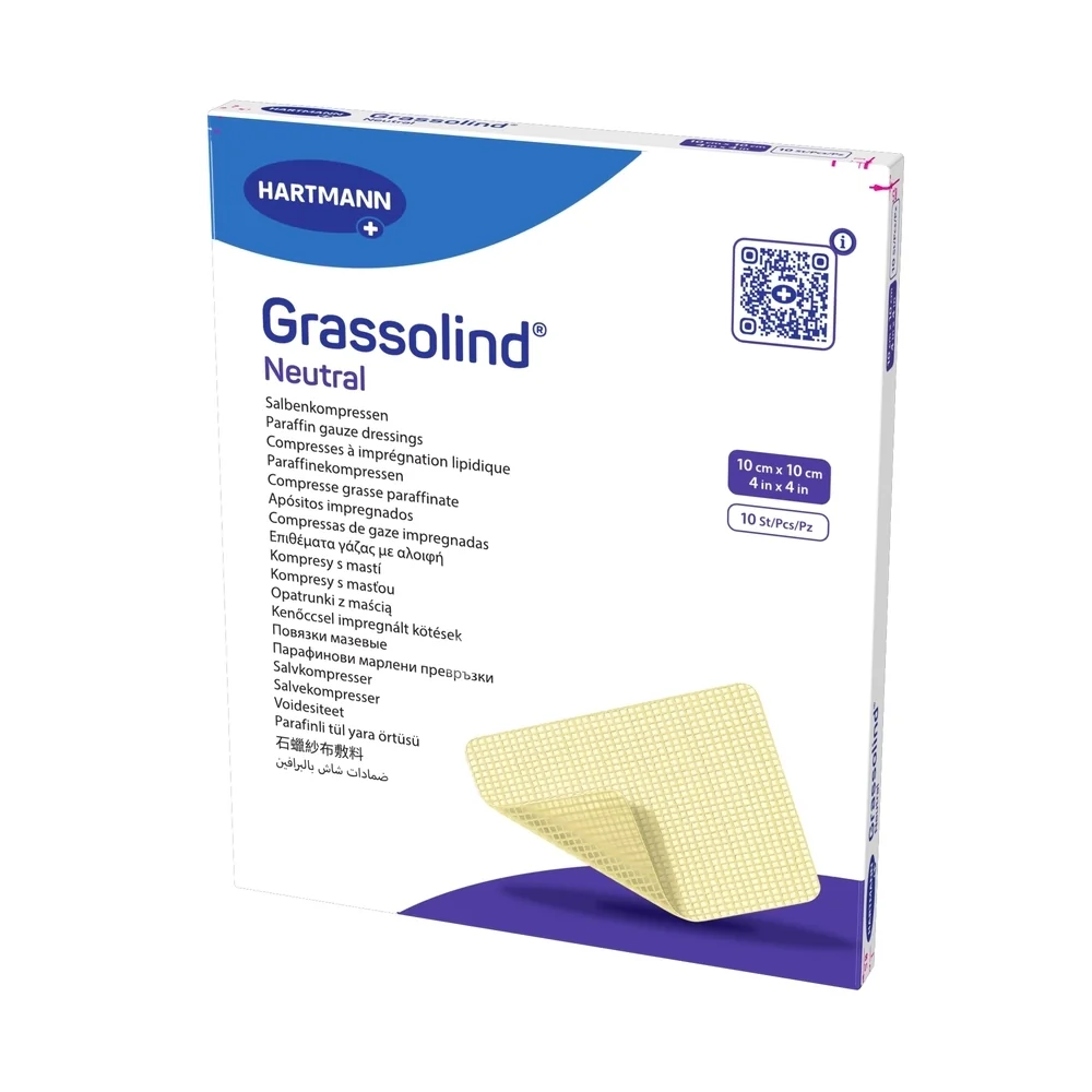 ПОВЯЗКА Мазевая Гразолинд нейтральный (Grassolind neutral) стер. 10х10см N10 (ПАУЛЬ ХАРТМАНН, ПОЛЬША)