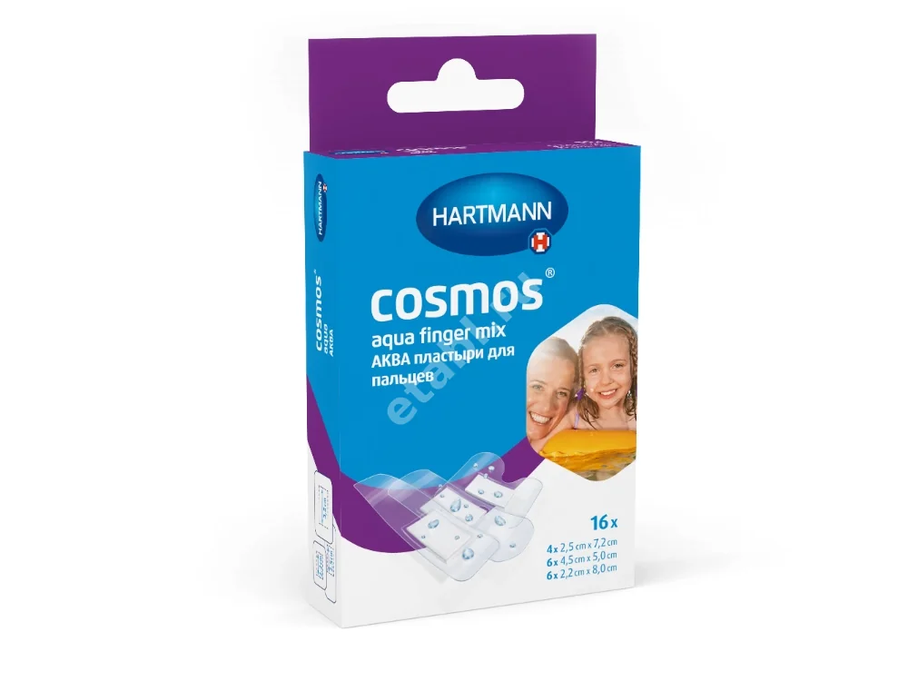 ПЛАСТЫРЬ бактерицид. Космос Аква набор 3 разм для пальцев полимер прозр. N16 (ПАУЛЬ ХАРТМАНН, ИСПАНИЯ)
