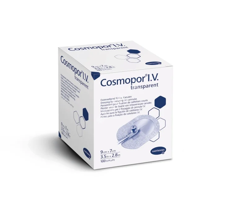 ПОВЯЗКА ПЛАСТЫРНАЯ Космопор I.V. Transparent фиксир. катетеров  стер. 7х9см N100 (ПАУЛЬ ХАРТМАНН, ИСПАНИЯ)