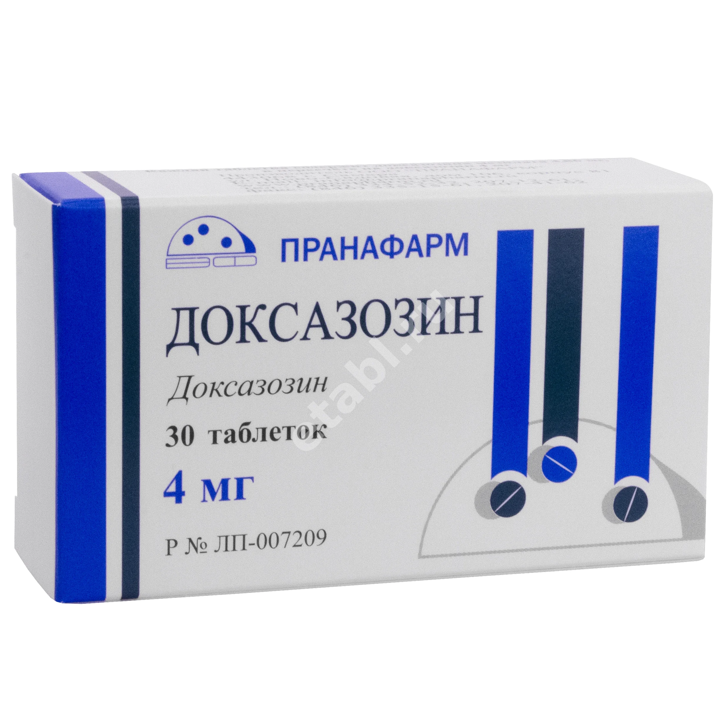 ДОКСАЗОЗИН табл. 4мг N30 (Пранафарм, РФ)