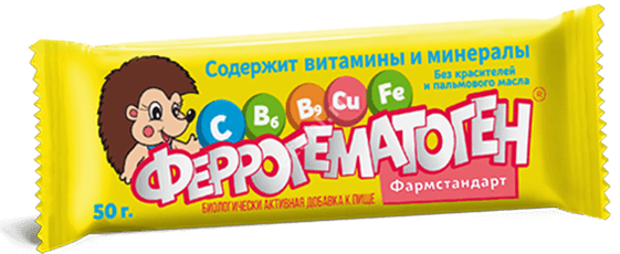 ГЕМАТОГЕН Феррогематоген пастилки жев. 50г N1 (Фармстандарт Лексредства, РФ)