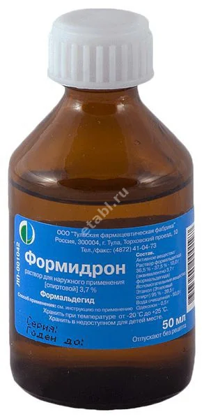 ФОРМИДРОН р-р д/наружн. прим. спирт. (фл.) 50мл N1 (Тульская Ф.Ф., РФ)