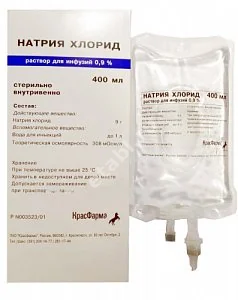 НАТРИЯ ХЛОРИД р-р д/инф. (конт.) 0.9% - 400мл N21 (Красфарма, РФ)