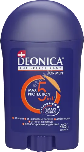 ДЕОНИКА (DEONICA) For men антиперспирант стик Max Protection 5в1 40мл (Гуандун Аиму Биолоджикал Технолоджи, КИТАЙ)