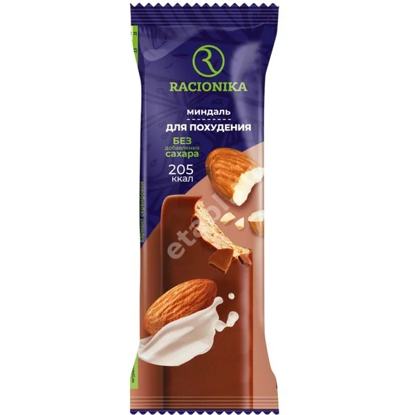 РАЦИОНИКА ДИЕТ батончик глазир. 60г Миндаль (Си-продукт, РФ)